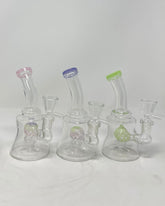 6 Inch Drum Shape Color Round Perc Mini Rig